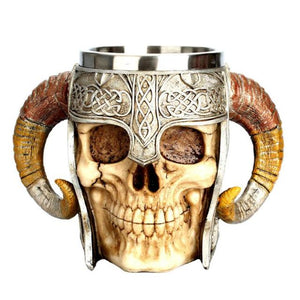 3D Skull Horn Knight Cool Stainless Steel Cup